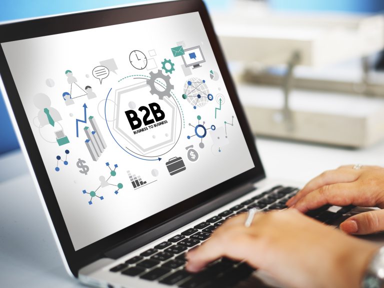 B2B Business to Business Corporate Connection Partnership Concept